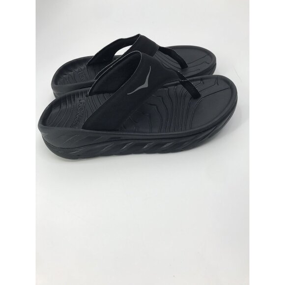 Hoka One Ora Recover Flip Flop Thong Comfort Sandal Black 6 Women - Picture 3 of 6